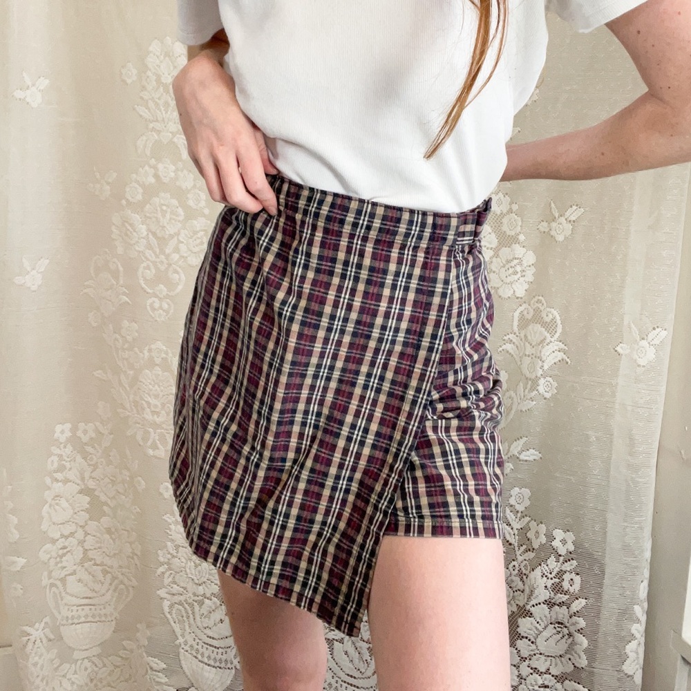 90s Plaid Skort